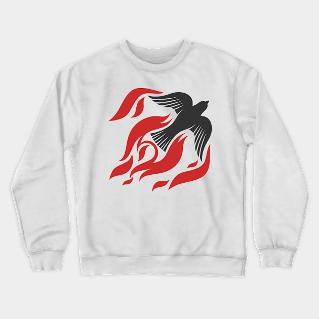 The dove and the flame of fire are symbols of God's Holy Spirit, peace and humility Crewneck Sweatshirt by Reformer